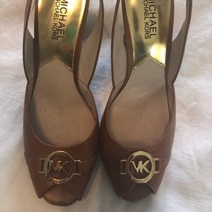 Michael Kors slingback wedges